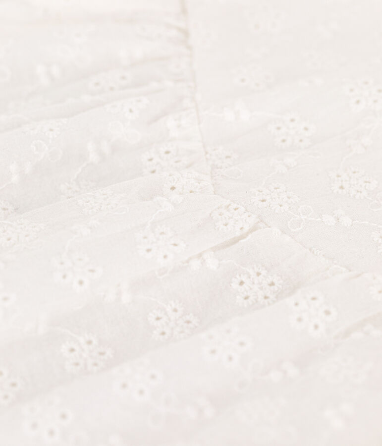 Robe b&eacute;b&eacute; avec bloomer en broderie anglaise blanc