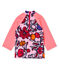 Milieuvriendelijk anti-UV UPF 50+ T-shirt babymeisje roze MERVEILLE/wit MULTICO