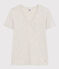 L'Iconique, effen katoenen T-shirt voor dames grijs BELUGA CHINE
