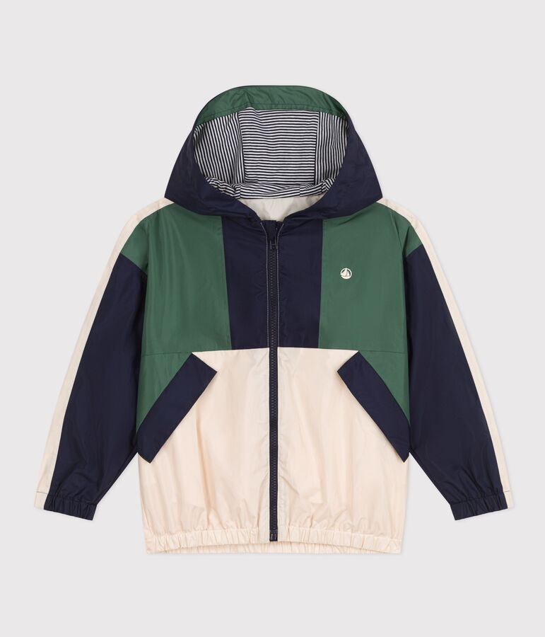 Coupe-vent enfant &eacute;cru/multicouleur