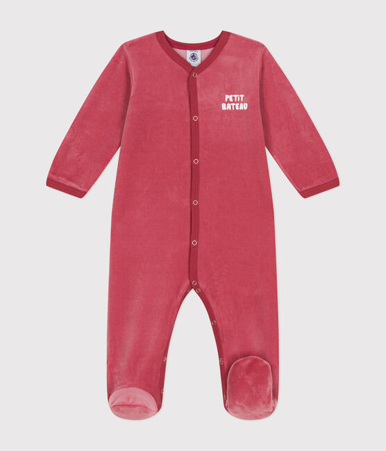 Fluwelen pyjama voor baby's roze PAPI