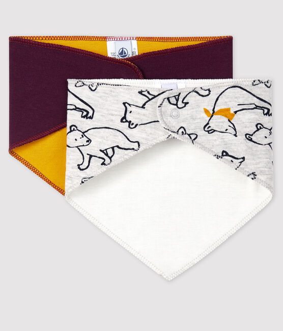 Lot de 2 bandanas-bavoirs bébé variante 1