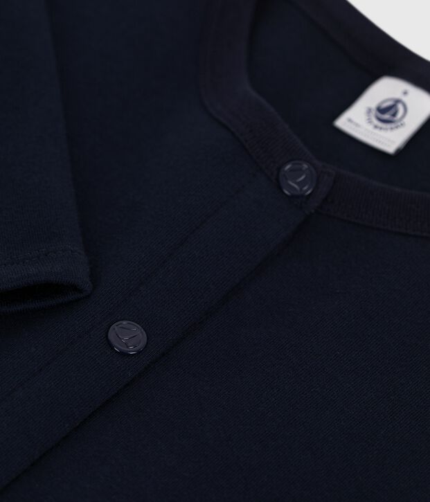 Effen katoenen damesvest blauw