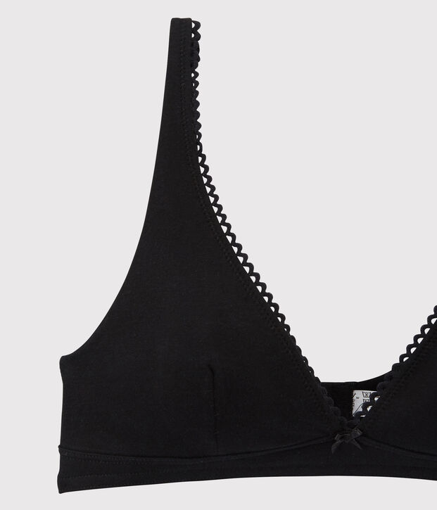 Soutien-gorge en coton stretch Femme noir