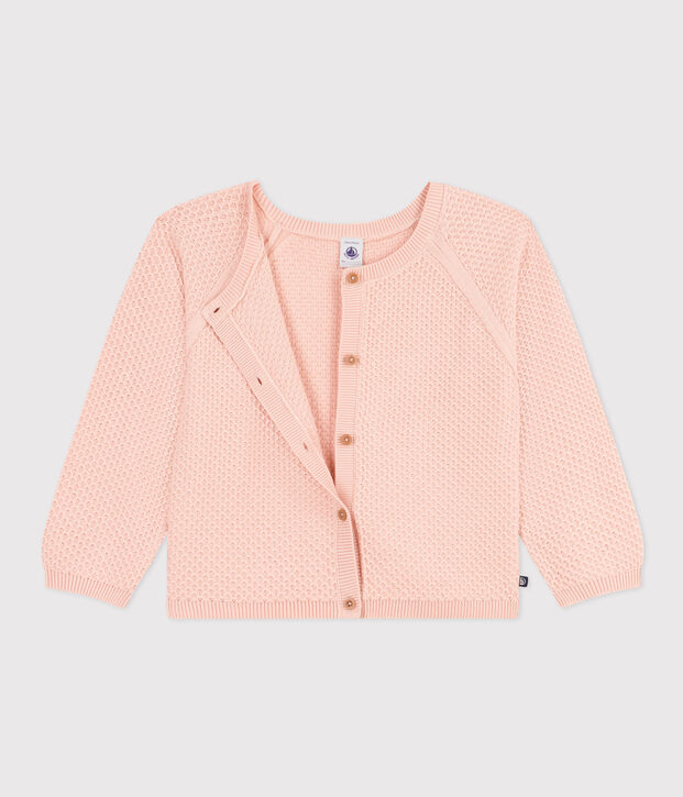 Cardigan voor meisjes in katoen roze