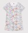 Pyjama short enfant en coton &agrave; fleurs blanc/multicouleur