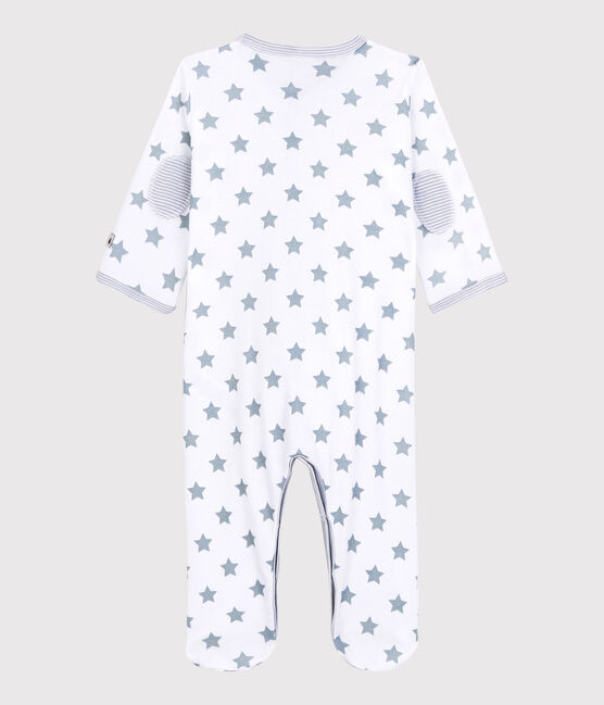 Katoenen babypyjama met grijze sterretjes voor baby's wit ECUME/grijs MISTIGRI
