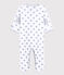 Katoenen babypyjama met grijze sterretjes voor baby's wit ECUME/grijs MISTIGRI