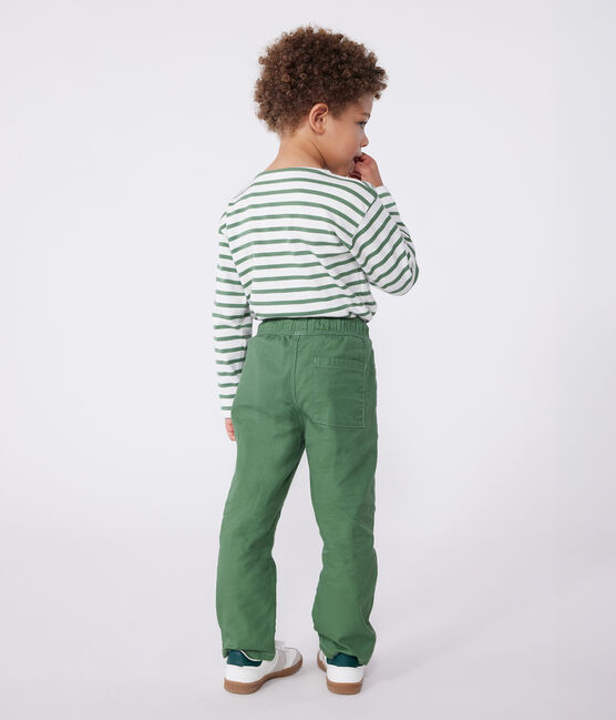 Katoenen kinderbroek groen PALMERAIE
