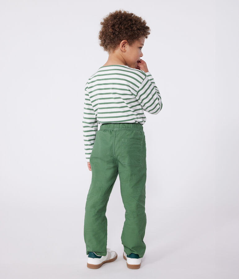 Katoenen kinderbroek groen PALMERAIE