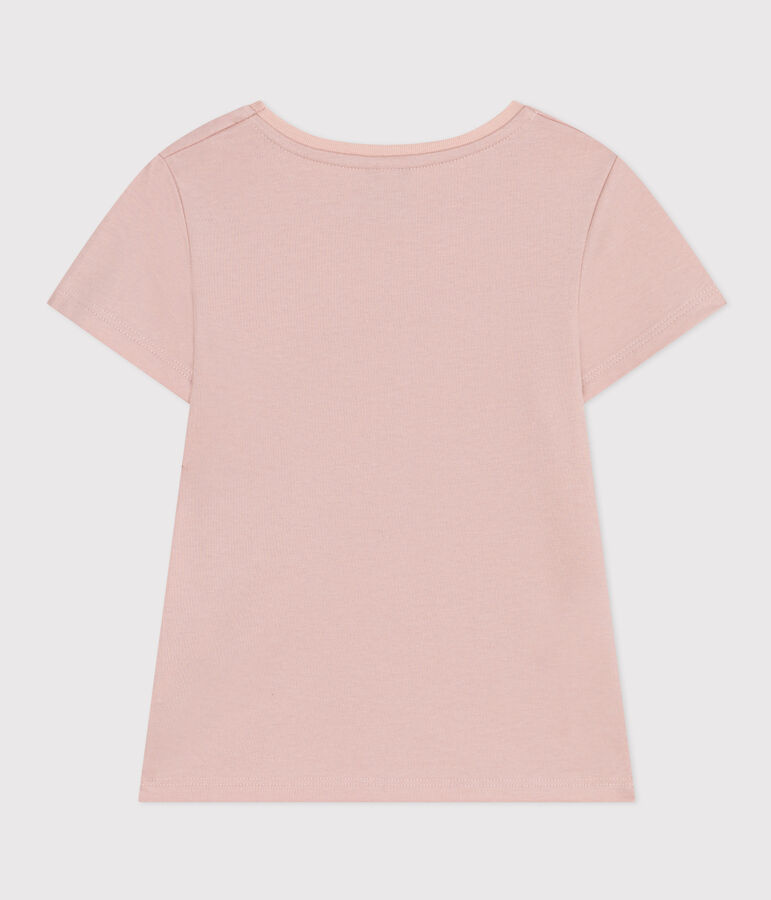 T-shirt van lichte jersey voor meisjes roze SALINE