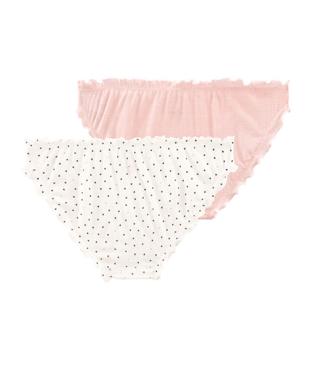 Set van 2 damesslips met volants multicouleur