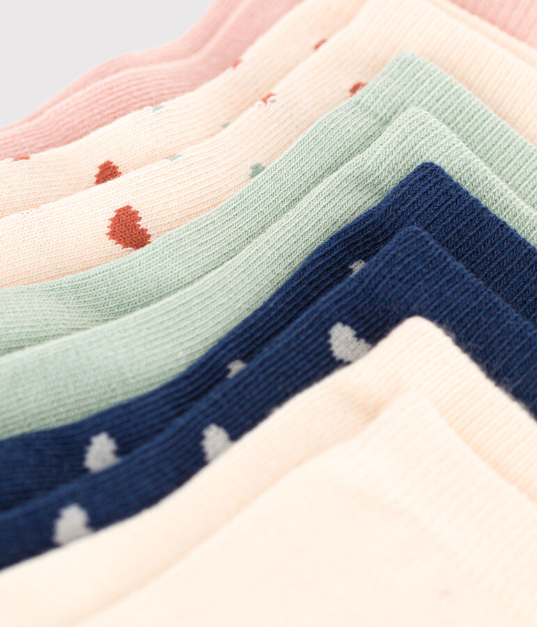 Set van 5 paar babysokken in katoen met hartjes multicouleur