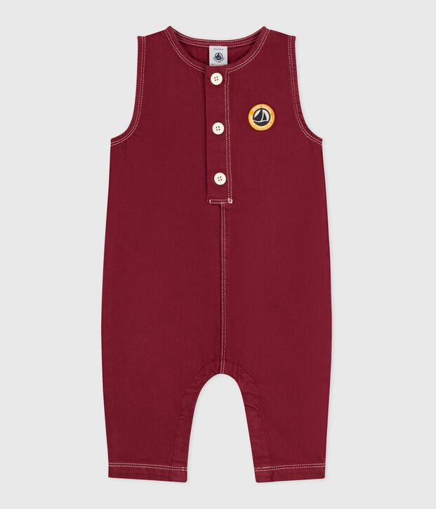 Lang babypakje in effen denim rood