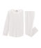 Pyjama petite fille en côte blanc MARSHMALLOW/bleu MAJOR CN