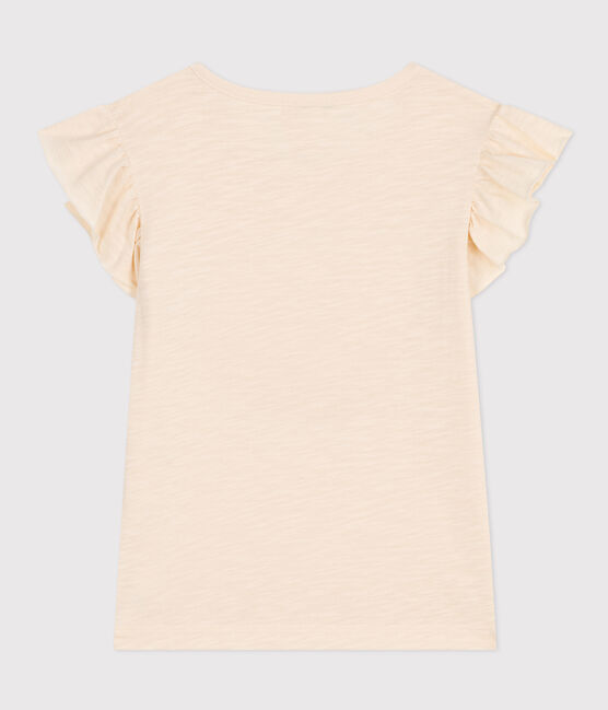 Tee-shirt en jersey flammé enfant fille écru AVALANCHE