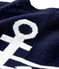 Tricot trui van katoen/linnen voor babyjongens blauw SMOKING/wit MARSHMALLOW