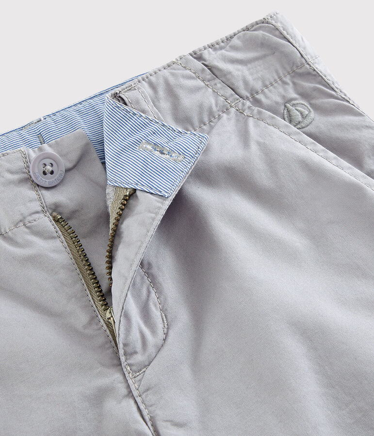 Bermuda van twill voor jongens grijs