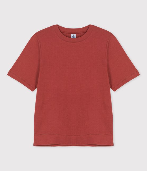 T-shirt DE BOXY IN TUBIC voor dames in katoen bruin OMBRIE