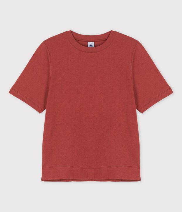 T-shirt DE BOXY IN TUBIC voor dames in katoen bruin