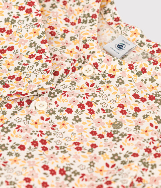 Hemd met print van popeline voor baby's wit AVALANCHE/ MULTICO