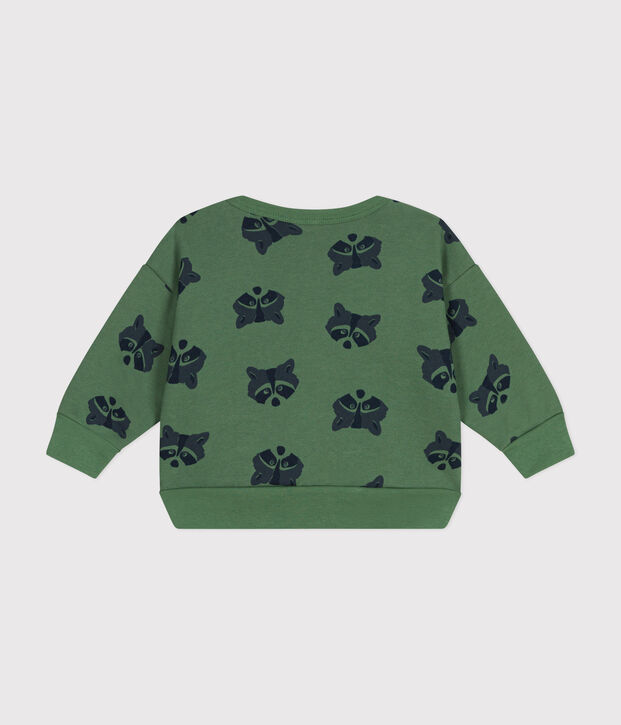 Fleece sweatshirt voor baby's groen/multicouleur