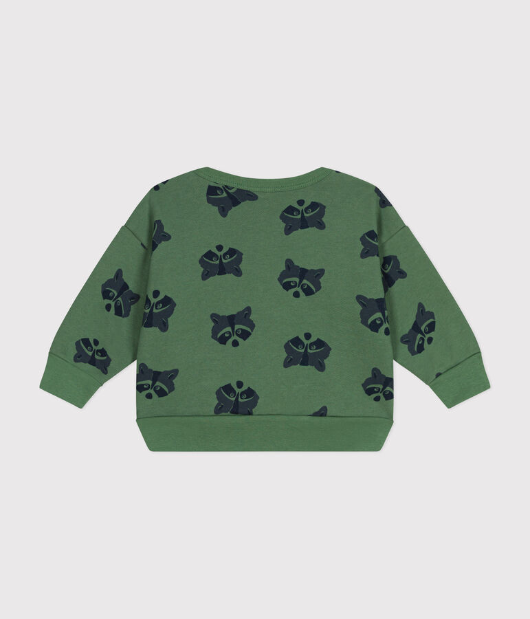 Fleece sweatshirt voor baby's groen/multicouleur