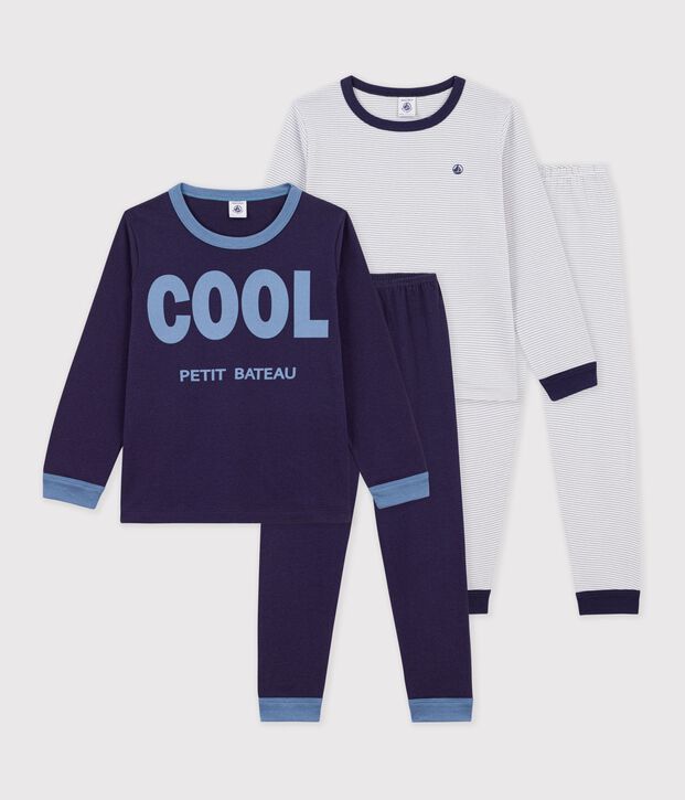 Lot de pyjamas enfant en coton imprim&eacute; multicouleur