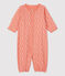 Combinaison bébé en coton biologique rose PAPAYE/ MARSHMALLOW