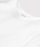 Effen uniseks T-shirt voor baby's wit ECUME