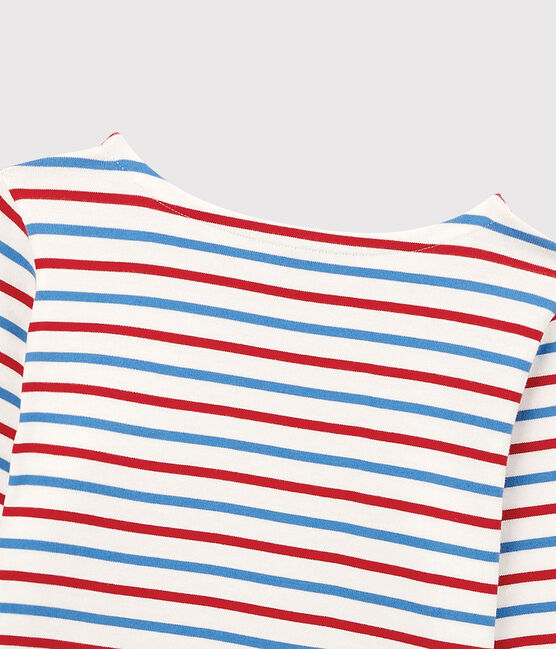 Marinière en coton Femme blanc MARSHMALLOW/rouge BRASIER/bleu PEPS