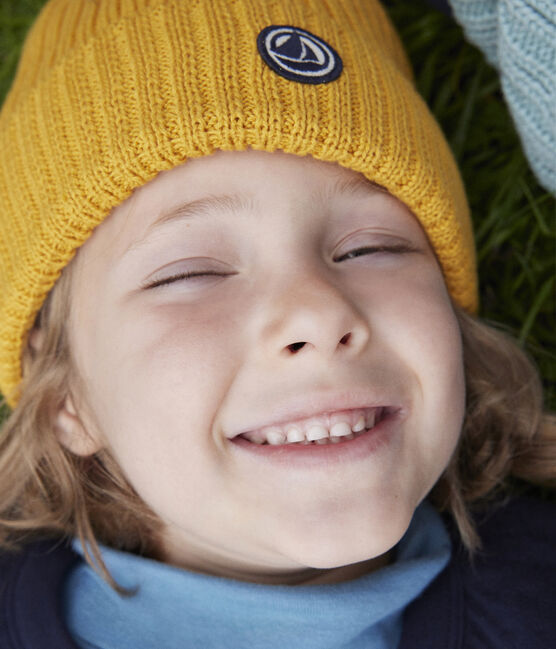 Bonnet en tricot doublé en polaire enfant garçon-fille A08C803