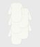 Setje met effen katoenen babyrompertjes met lange mouwen variante 1