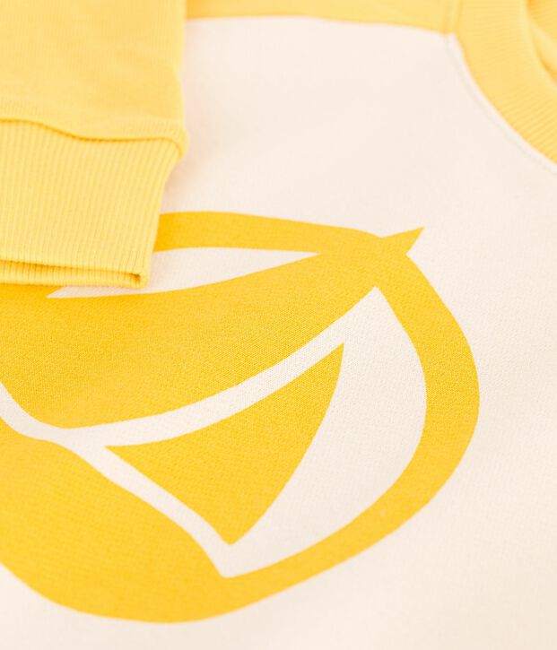 Katoenen uniseks sweatshirt voor kinderen geel/multicouleur