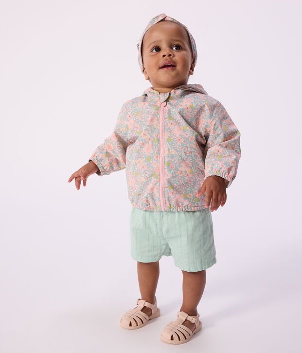 Short b&eacute;b&eacute; en coton uni vert