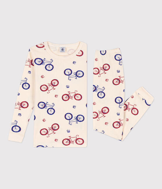 Pyjama ajusté  en coton enfant blanc AVALANCHE/ MULTICO