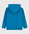 Katoenen sweater met capuchon en rits voor jongens blauw MYKONOS