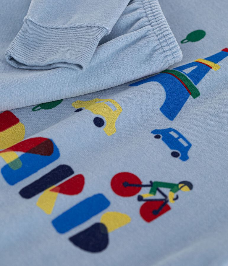 Pyjama enfant en velours bleu