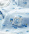Bodypyjama voor babys van tubic blauw FRAICHEUR/wit MULTICO