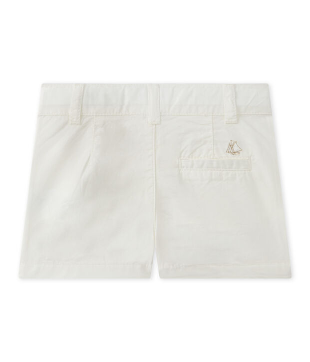 Short b&eacute;b&eacute; gar&ccedil;on en coton blanc