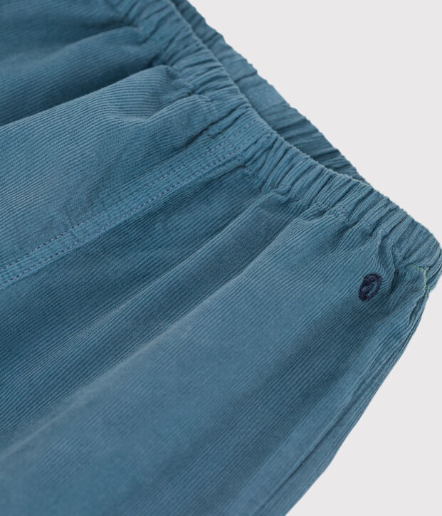 Babybroek van dun velours blauw