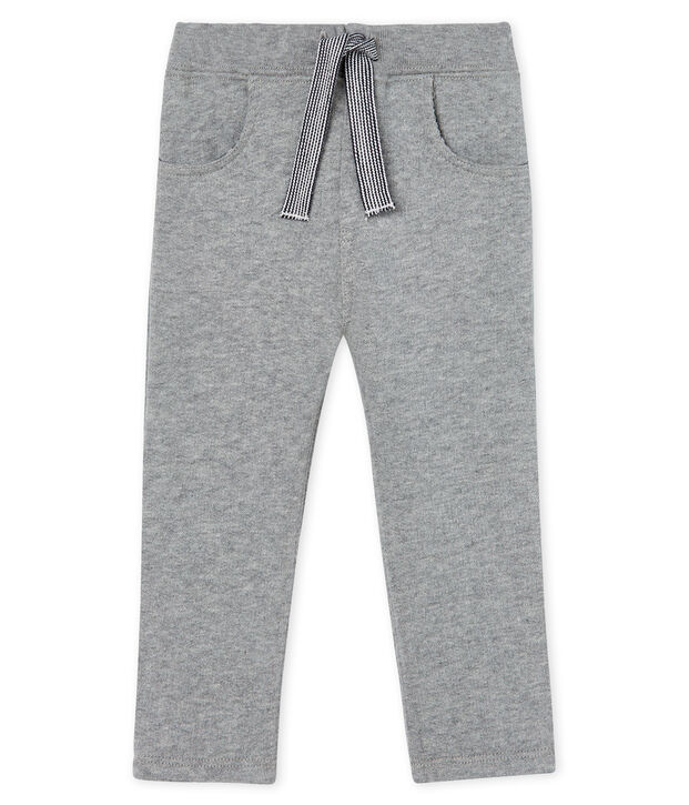 Pantalon b&eacute;b&eacute; gar&ccedil;on en molleton chaud gris