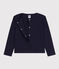 Cardigan voor meisjes in katoen blauw SMOKING