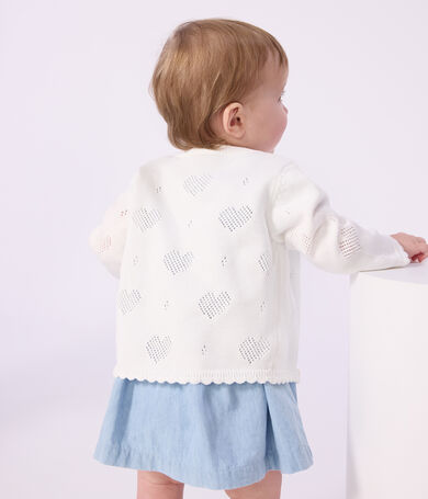 Katoenen babyvestje met hartjesmotief