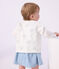 Cardigan bébé en coton à motifs cœurs blanc MARSHMALLOW