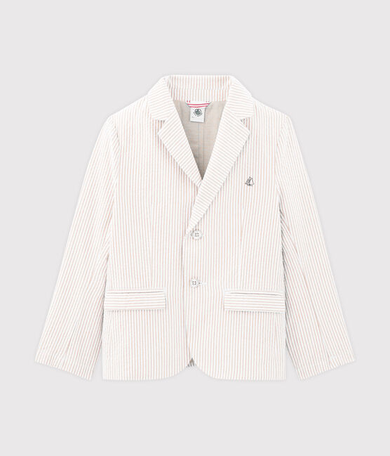Veste enfant garcon beige BEIGE/blanc MARSHMALLOW