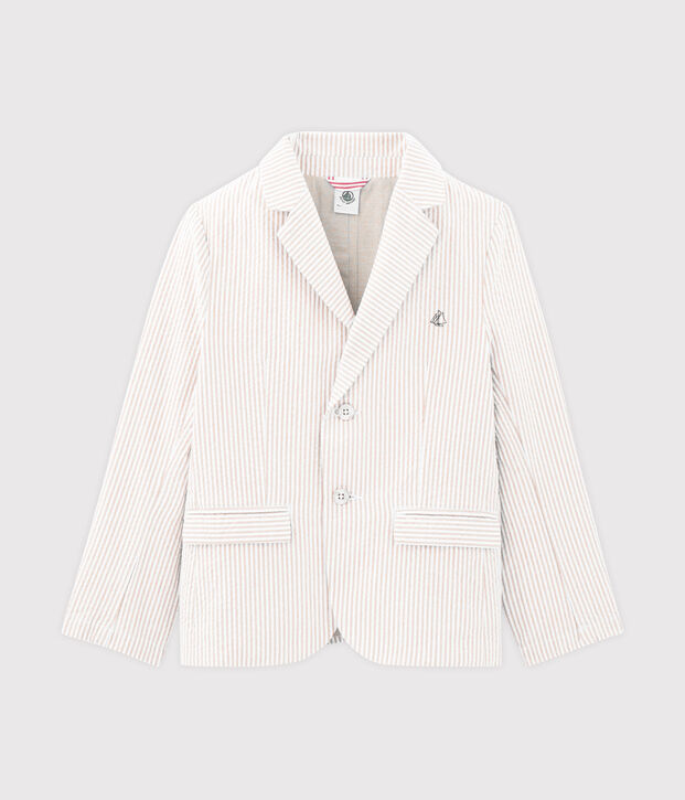 Jasje jongens beige/wit