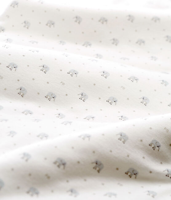 Uniseks trappelzak met print wit MARSHMALLOW/wit MULTICO