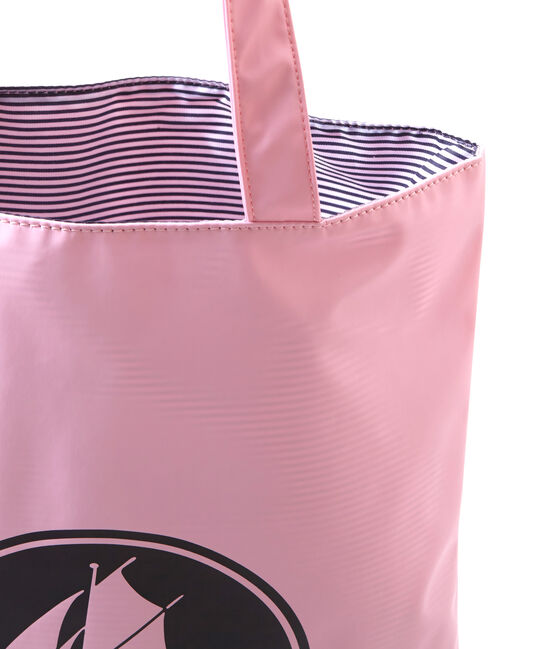 Sac shopping femme uni déperlant rose BABYLONE