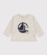 Sweatshirt Petit Bateau X Snoopy en molleton bébé